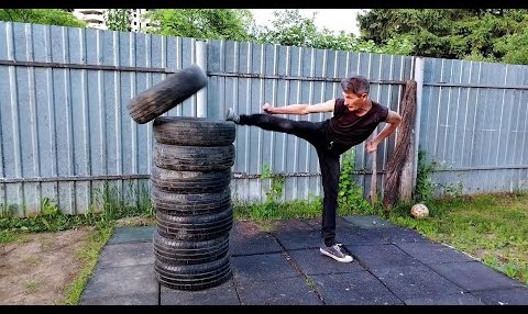 YouTube: Ката Хейан Йондан. Ката как внутренняя и боевая практика - 5. Бункай ката на шинах.